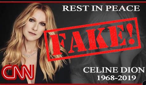 fake news celine dion|Celine Dion Death Hoax .